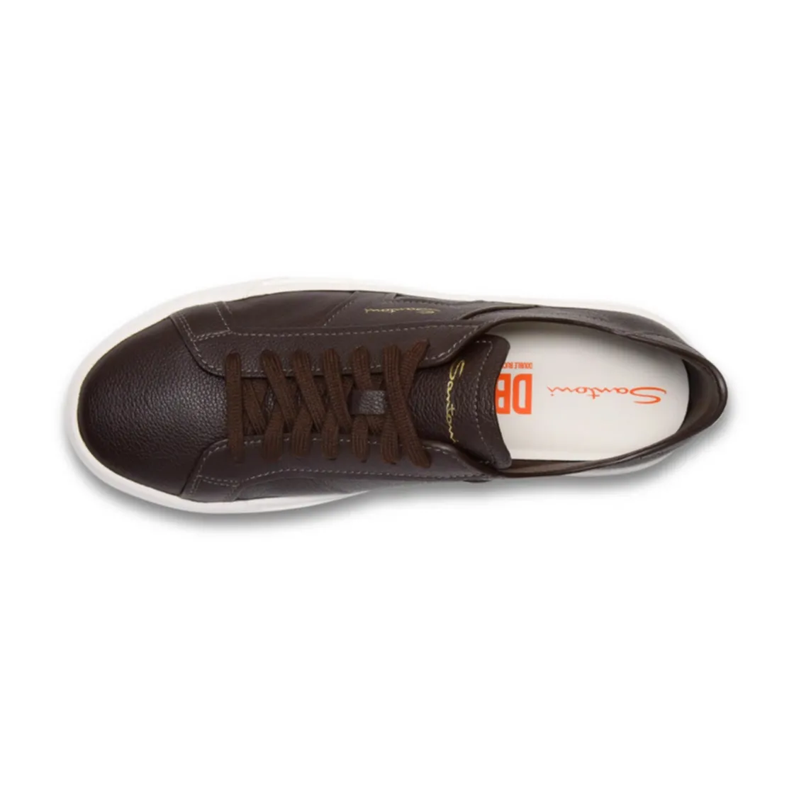 Dbs męskie skórzane sneakersy w kolorze brązowym foto 4