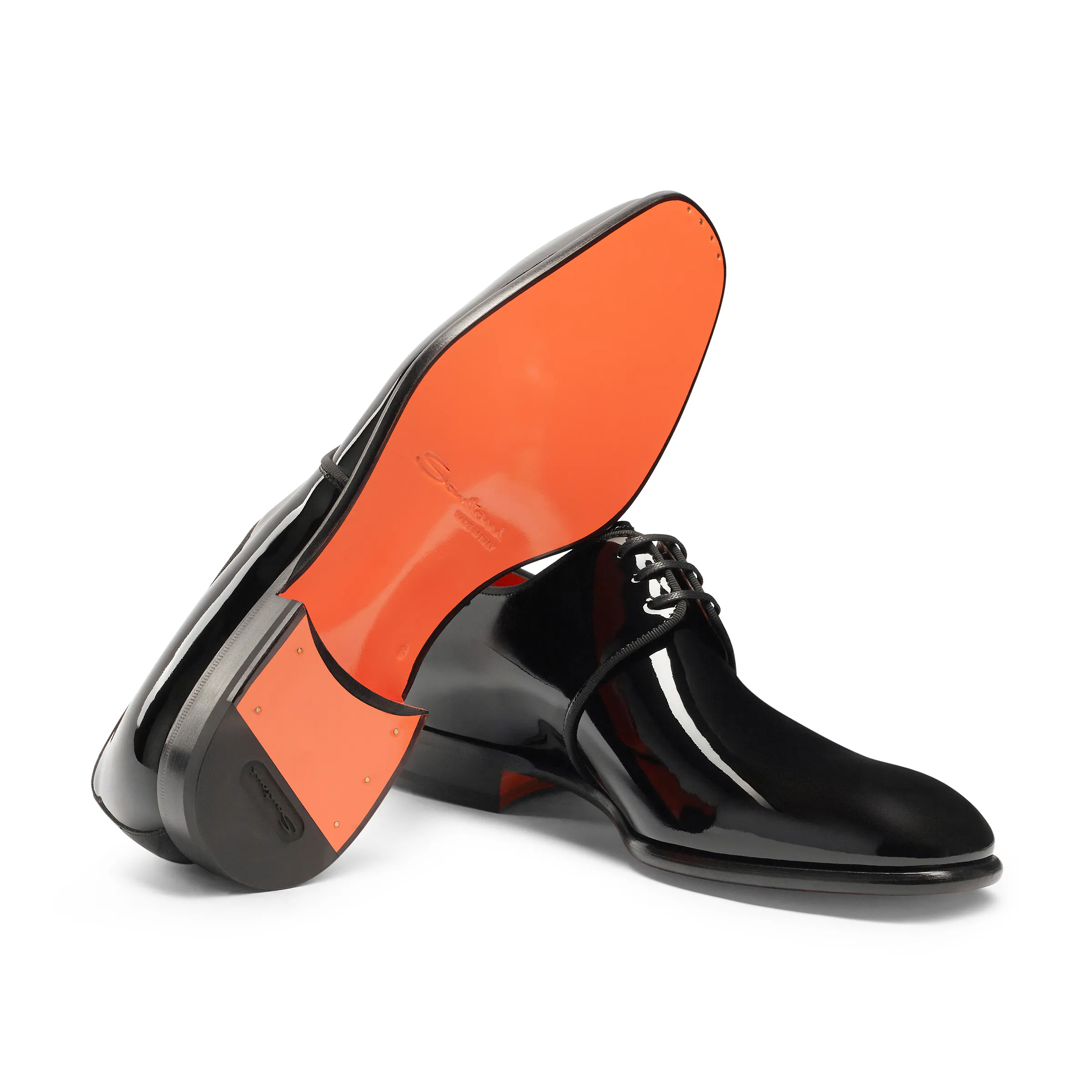 New moore męskie czarne skórzane lakierki w modelu derby foto 4