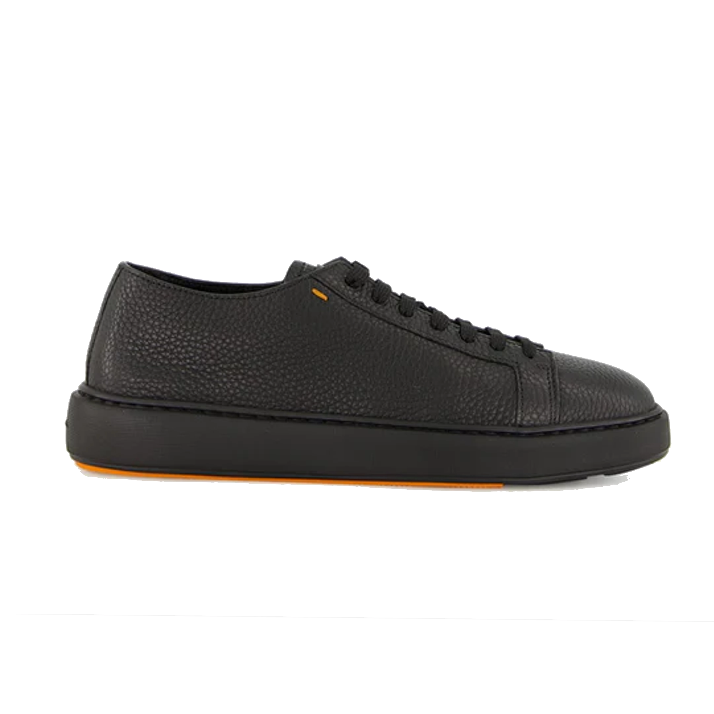 Męskie skórzane sneakersy w kolorze czarnym