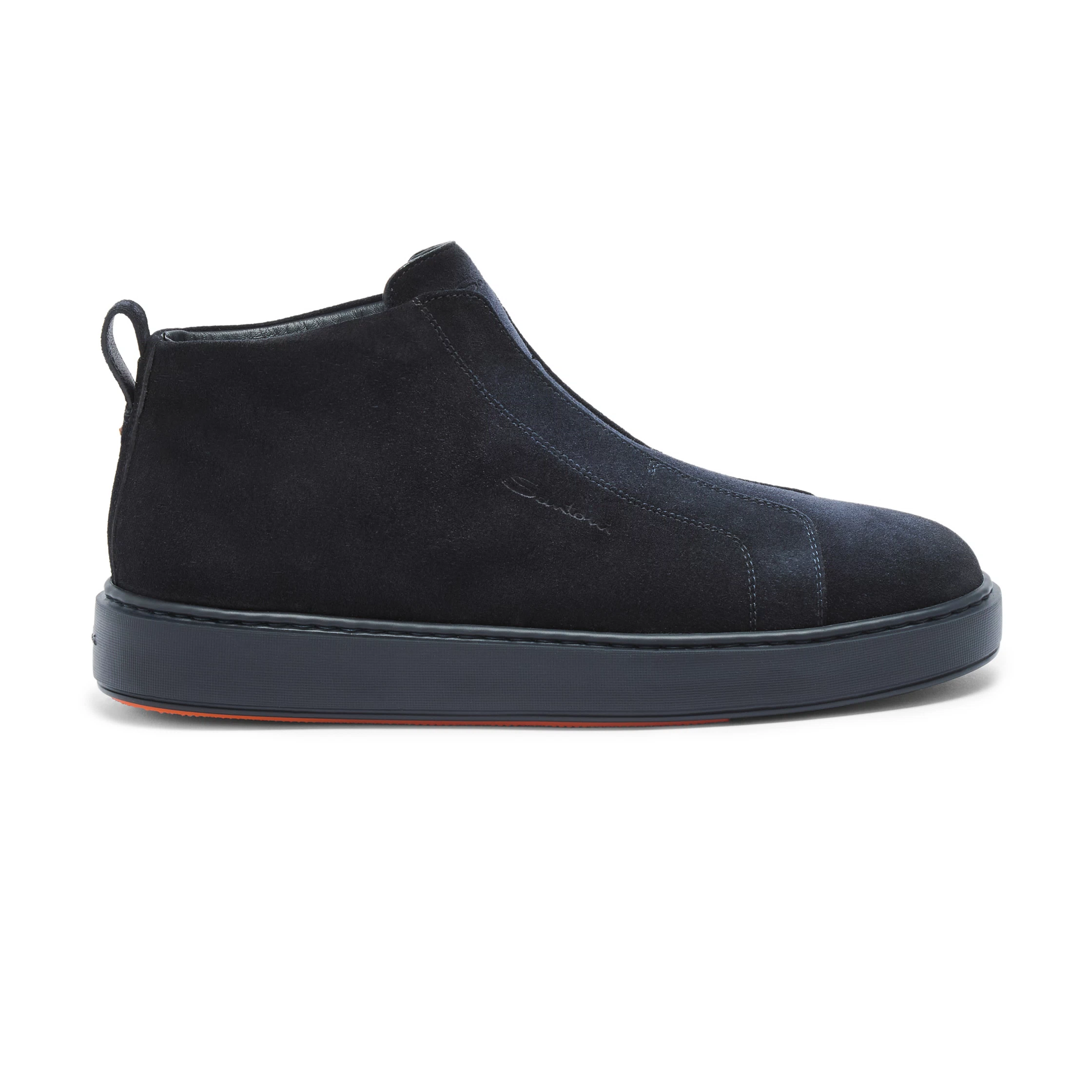 Męskie niebieskie wsuwane sneakersy zamszowe