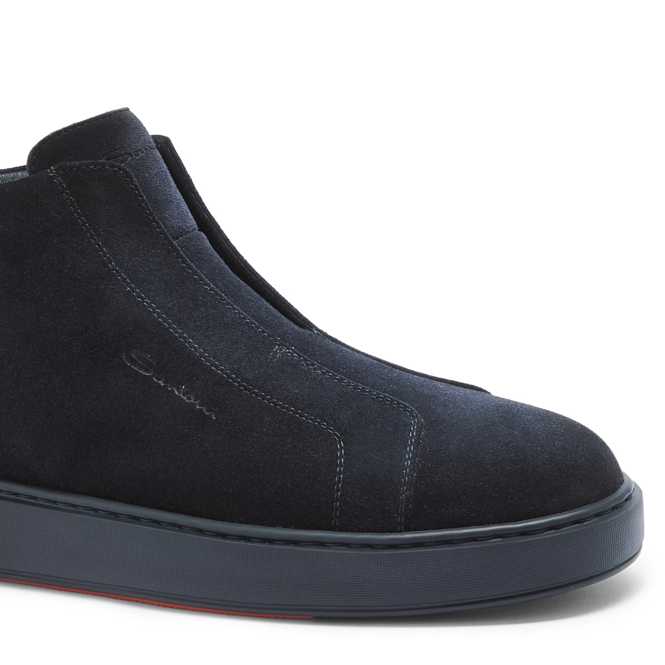 Męskie niebieskie wsuwane sneakersy zamszowe foto 5
