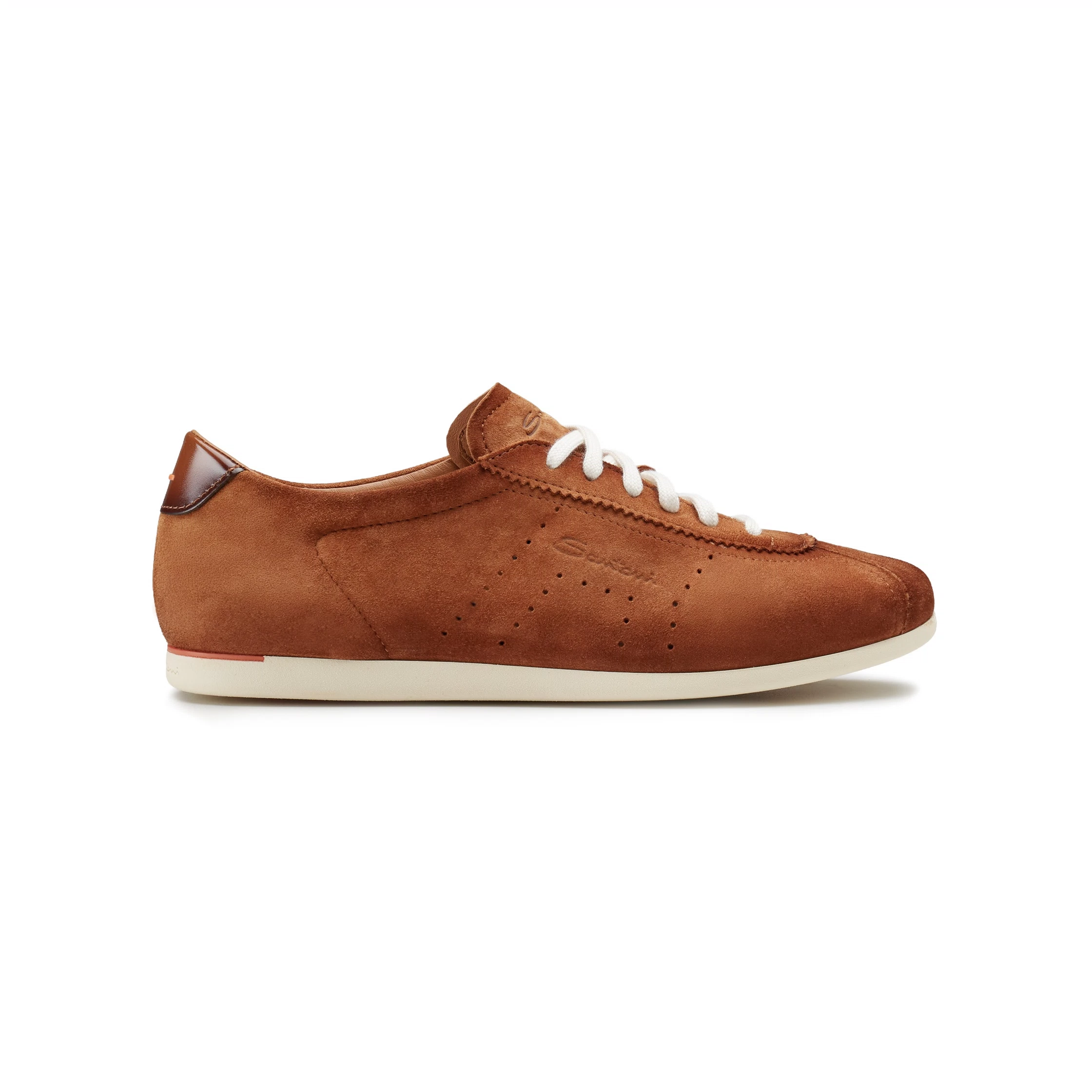 Damskie sneakersy z brązowego zamszu