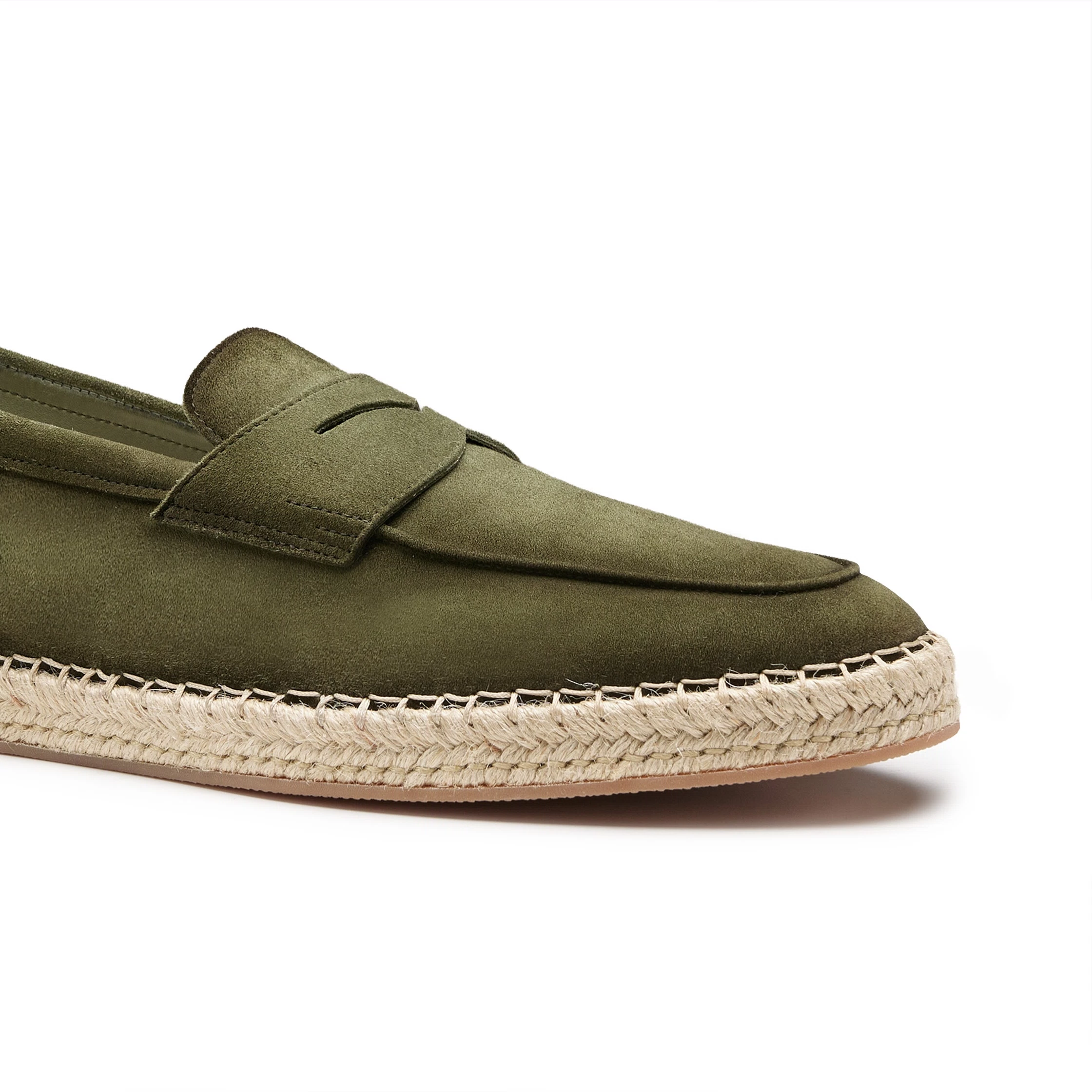 Męskie espadryle z zielonego zamszu foto 5