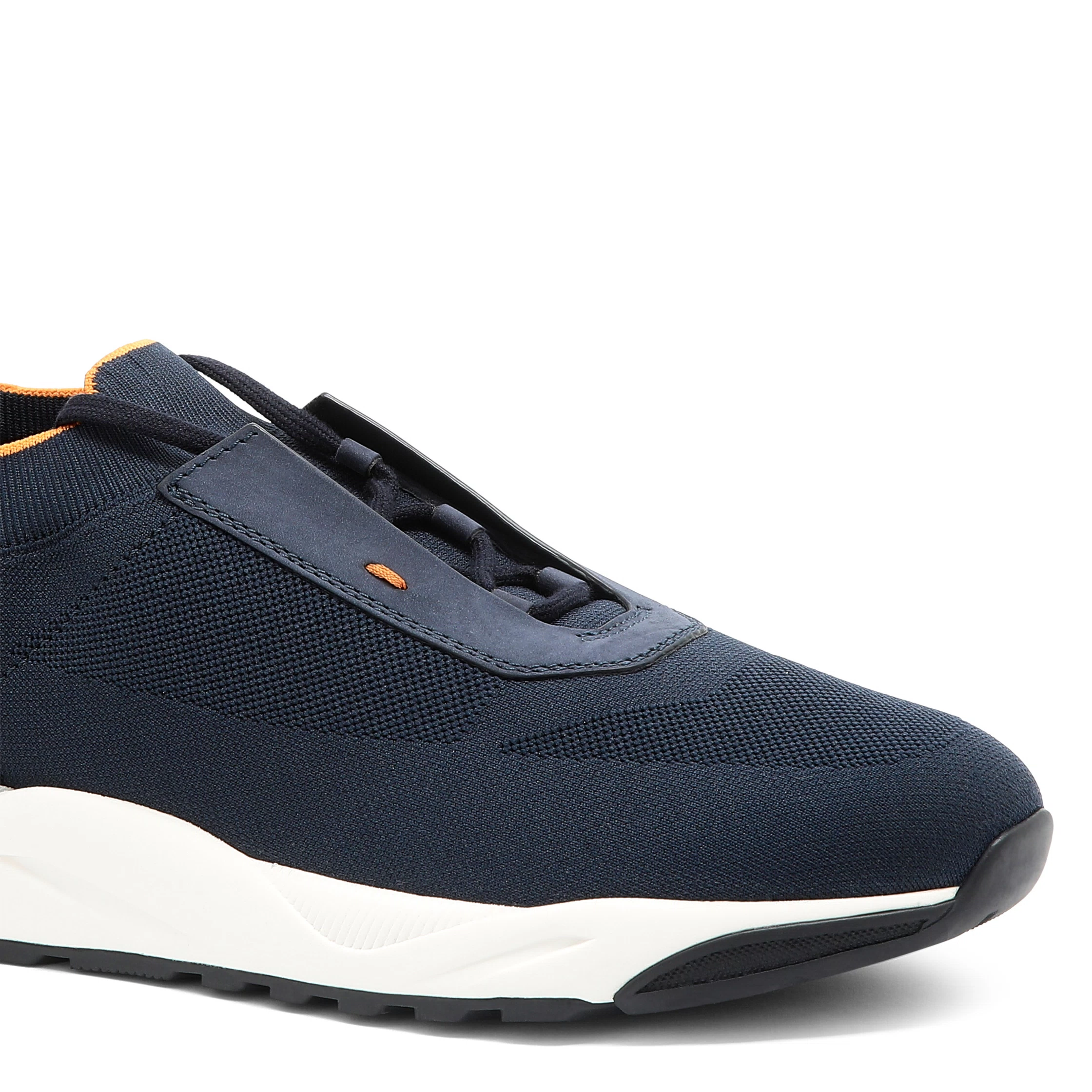 Męskie sneakersy z elastycznej dzianiny – granatowe foto 5